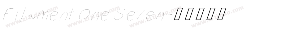 Filament One Seven字体转换